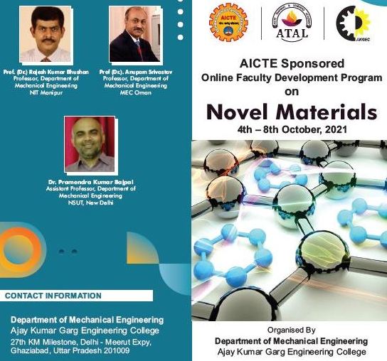 Online FDP on Novel Materials on 4-8 Oct 2021